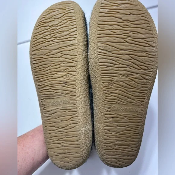 Giesswein Ultra Comfort Gray Virgin Wool Indoor Outdoor Unisex Slipper 12 - Picture 7 of 9